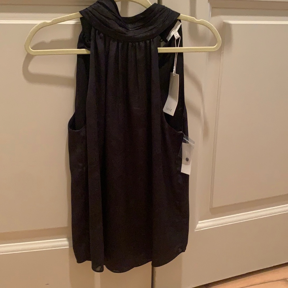 NEVER WORN WITH TAGS black silk Joie halter top